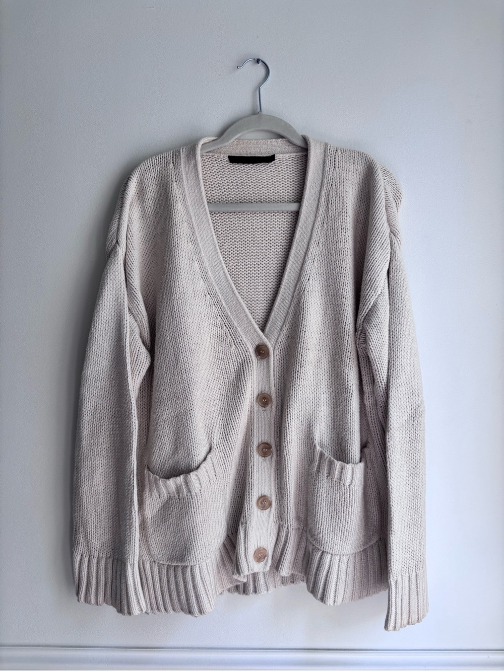 Jenni Kayne Cotton Cocoon Cardigan Warm Ivory Size M